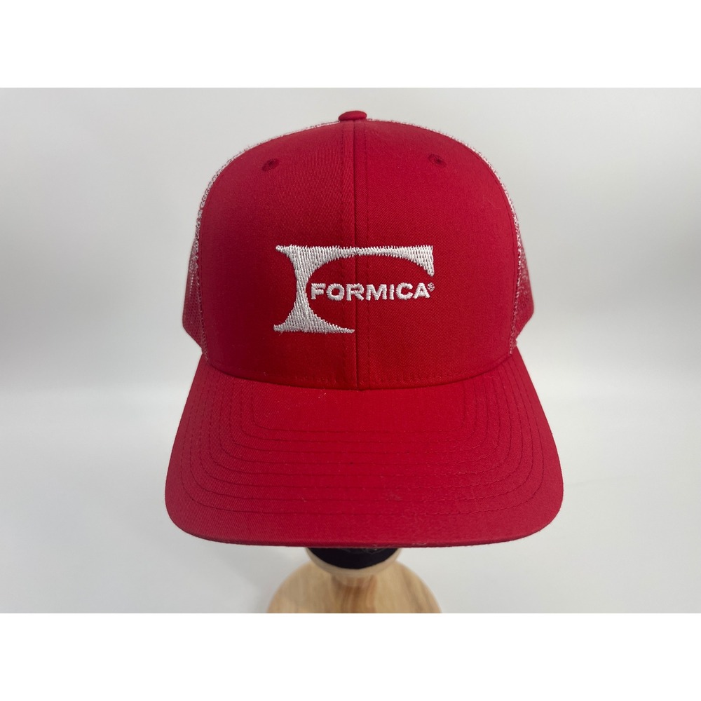Richardson 112PM Formica Trucker Hat Red White Mesh Snapback Cap One Size OSFM